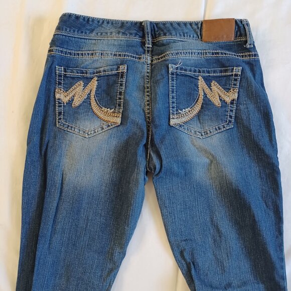 Maurices Womens Jeans Bootcut Midrise Dark Wash Stretch Size 11/12 R Size 12 - Picture 5 of 11